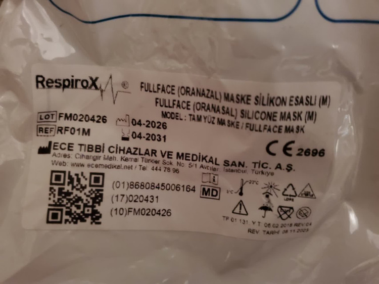 ماسک بای پپ و سی پپ فول فیس رسپیروکس مدل RF01